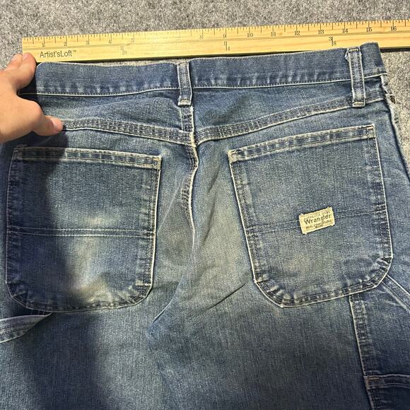 Wrangler Carpenter Jeans Blue Denim Workwear Utility Pants 32x30 - Picture 4 of 6